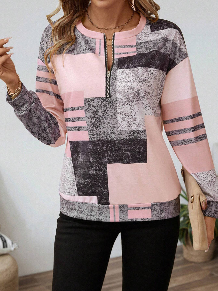 Anela - Retro Colourblock Sweatshirt