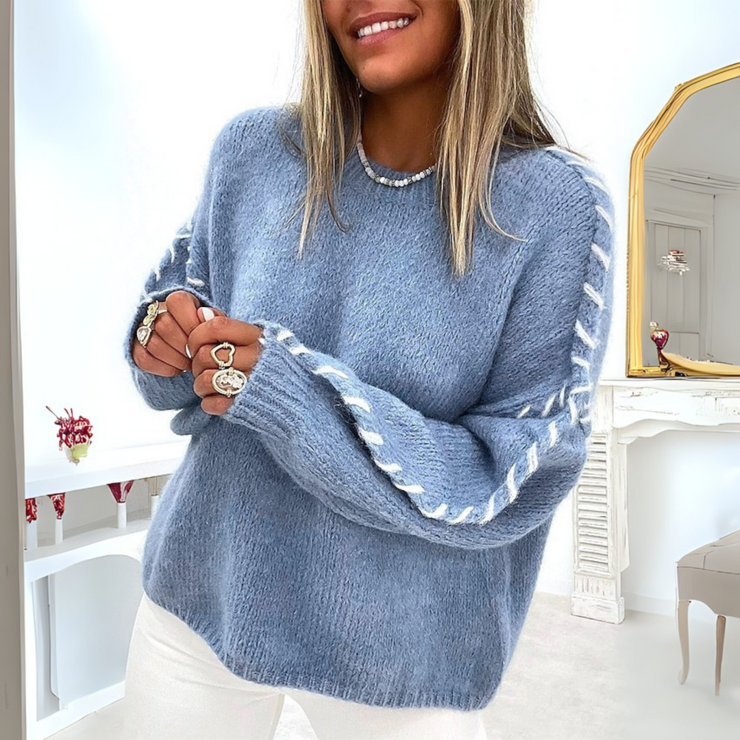 TALIA | COZY LONG SLEEVE ROUND NECK SWEATER