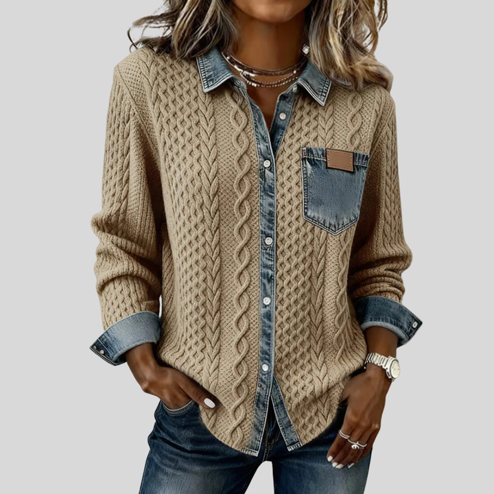 Josephine | Denim Patchwork Shirt