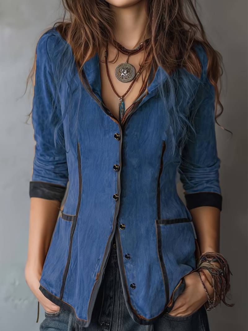 Claire- Vintage Hooded Jacket With Long Sleeve