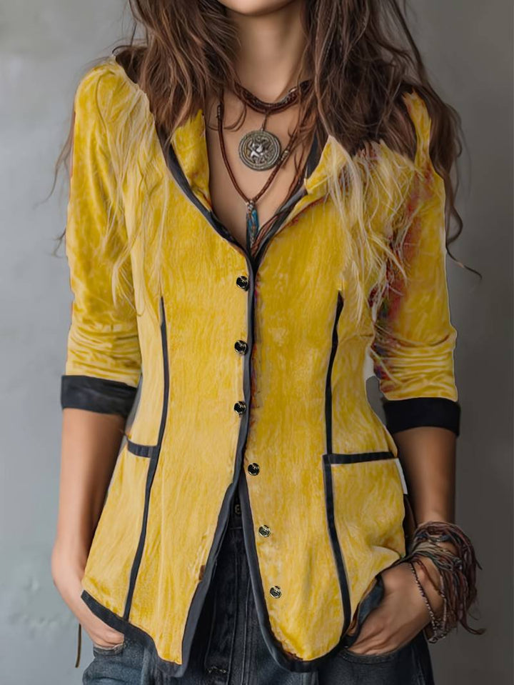 Claire- Vintage Hooded Jacket With Long Sleeve