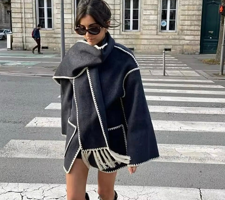 Antoinette - Chic Tweed Wool Coat