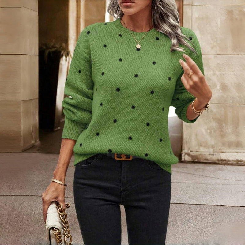 Claire™ | Polka Dot Knitted Sweater