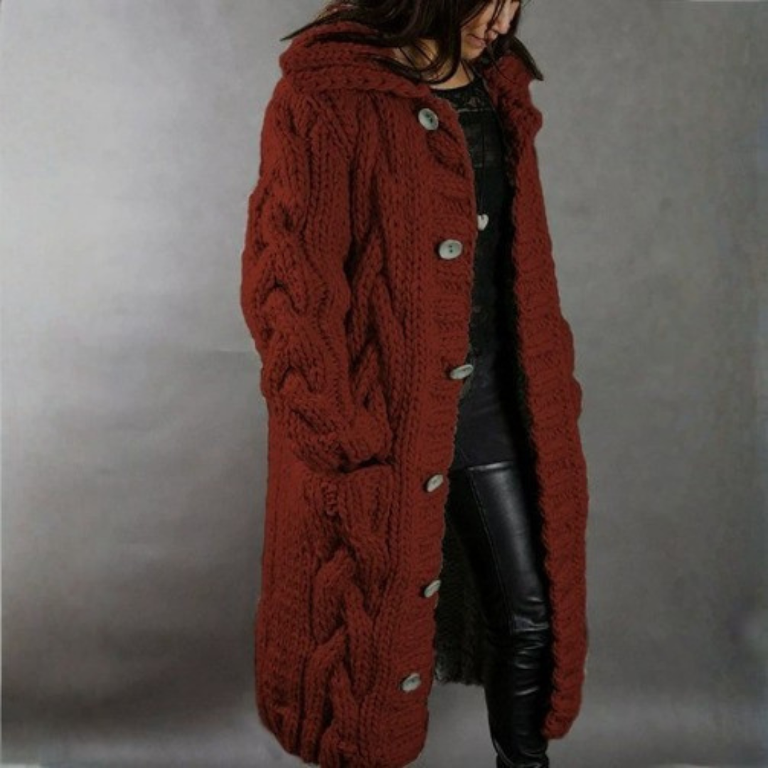 Karina - Cozy Cable-Knit Coat