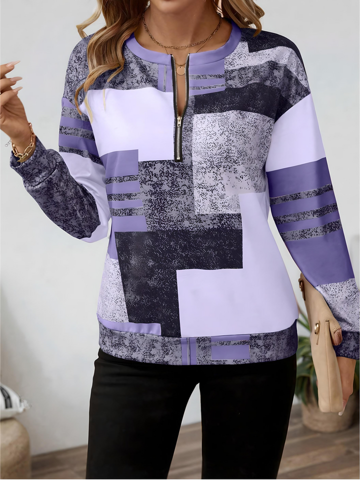Anela - Retro Colourblock Sweatshirt