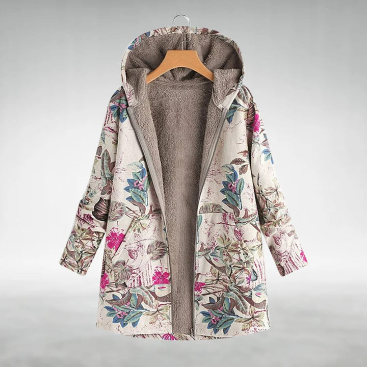 Kaysa - Stylish Floral Fleece Jacket