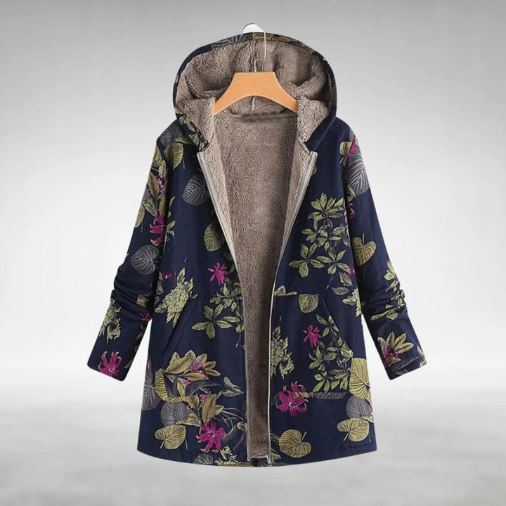 Kaysa - Stylish Floral Fleece Jacket