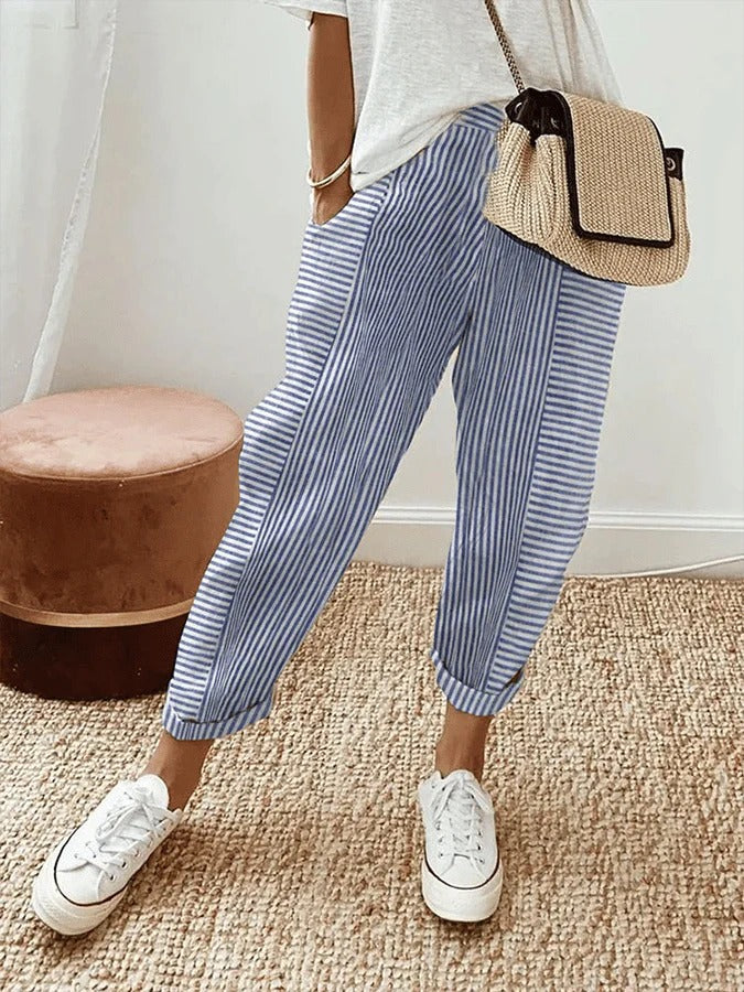 Lore - Comfortable Striped Trousers