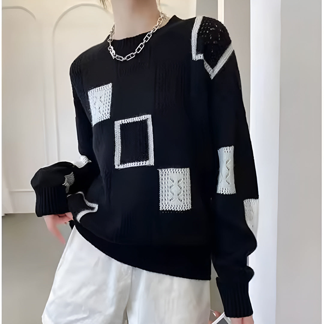 Claire™ | Women's Geometric Knitted Sweater